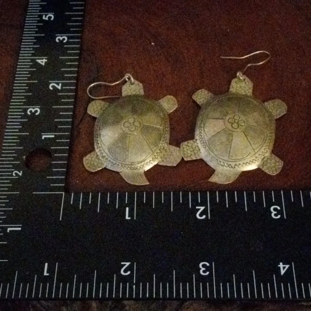 Turtle earrings - Picture 3 of 4